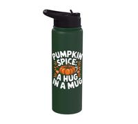 Pumpkin Spice A Hug in A Mug Funny Pumpkin Spice Stainless Steel Insulated Water Bottle