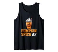Pumpkin Spice AF Whipped Coffee Illustration Tank Top