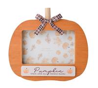 Widdop and Co. - Country Living - Wall Mounted/Self Standing Photo Frame 6" x 4" - Pumpkin Shaped. Autumnal Home Décor Gifting Decorative Sign for Living Room, Kitchen or Bedroom. H: 20cm x W: 21.5cm.