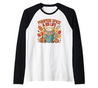 Pumpkin Spice and RN Life Cute Nurse Coffee Art Raglan Baseball Tee