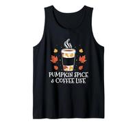 Pumpkin Spice Coffee Life Autumn Fall Season Caffeine Lover Tank Top