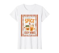 Pumpkin Spice Cozy Fall Coffee Mood for Autumn Drink Lover Value Graphic T-Shirt, Women, White, M