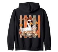 Pumpkin Spice Dept Cute Fall Goose Coffee Autumn Design Zip Hoodie