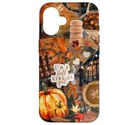 Pumpkin Spice Fall Cozy Autumn Leaves Collage Case for iPhone 16