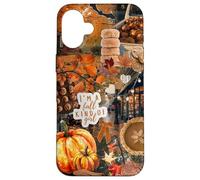 Pumpkin Spice Fall Cozy Autumn Leaves Collage Case for iPhone 16 Plus