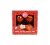Pumpkin Spice Hot Chocolate Bombs - 4 Pack| With Marshmallows | Yummy Cosy Hot Drink | Pack of 4 | Treat Kitchen