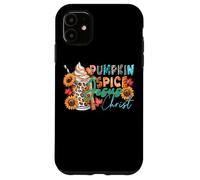 Pumpkin Spice Jesus Christ Autumn Faith Case for iPhone 11