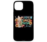 Pumpkin Spice Jesus Christ Autumn Faith Case for iPhone 15 Plus