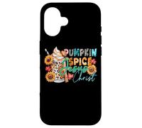 Pumpkin Spice Jesus Christ Autumn Faith Case for iPhone 16