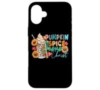 Pumpkin Spice Jesus Christ Autumn Faith Case for iPhone 16 Plus