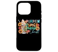 Pumpkin Spice Jesus Christ Autumn Faith Case for iPhone 16 Pro