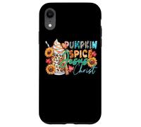 Pumpkin Spice Jesus Christ Autumn Faith Case for iPhone XR