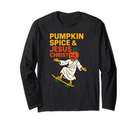 Pumpkin Spice Jesus Christ Fun Womans Christian Religious Long Sleeve T-Shirt