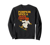 Pumpkin Spice Jesus Christ Fun Womans Christian Religious Sweatshirt