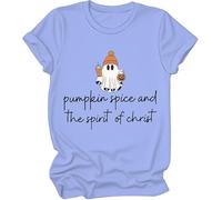 Pumpkin Spice Jesus Christ Shirt, Ghost Pumpkin Spice Coffee Fall Jesus T-Shirt, Christian Halloween Shirts Women Man