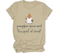 Pumpkin Spice Jesus Christ Shirt, Ghost Pumpkin Spice Coffee Fall Jesus T-Shirt, Christian Halloween Shirts Women Man