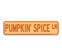 Pumpkin Spice Lane Thanksgiving Theme Street Sign 16" x 4" Turkey Day Fall Season Home Decor (PumpkinSpiceStreet)