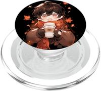 Pumpkin Spice Latte Anime Kawaii Autumn Children Boys PopSockets PopGrip for MagSafe