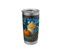 Pumpkin Spice Latte Cinnamon Mug Starry Night Stainless Steel Insulated Tumbler