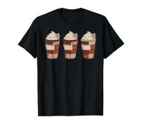 Pumpkin Spice Latte Patchwork Fall Coffee Design Value Graphic T-Shirt, Men, Black, S