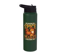 Pumpkin Spice Makes Everything Nice Fall Pumpkin Spice Stainless Steel Insulated Water Bottle