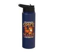 Pumpkin Spice Makes Everything Nice Fall Pumpkin Spice Stainless Steel Insulated Water Bottle