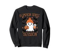 Pumpkin Spice Over Ice, Cute Ghost womens iced coffee vibes Sweatshirt