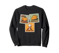Pumpkin Spice Postal Stamp Retro Fall Postage Stamps Coffee Sweatshirt