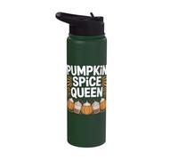 Pumpkin Spice Queen Cozy Fall Season Stainless Steel Insulated Water Bottle