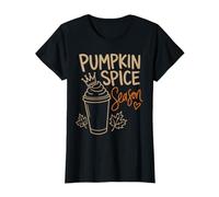 Pumpkin Spice Season Crown Latte Queen Fall T-Shirt