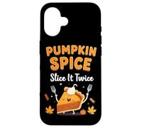 Pumpkin Spice Slice It Twice Pumpkin Pie Thanksgiving 2024 Case for iPhone 16