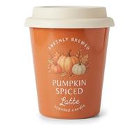 Pumpkin Spiced Latte Scented Candle (400g) - Single Wick Coffee Cup Candle, Warm & Cozy Fall Decor, Creamy Pumpkin Spice Aroma - Decorative Ceramic Mug Style Vessel