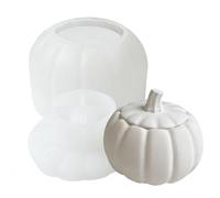 Pumpkin Storage Jar Mold - Halloween Pumpkin Epoxy Resin Mold with Lid,Silicone Mould for Fondant Cake, Aromatherapy Candle, Chocolate, Candy, Container
