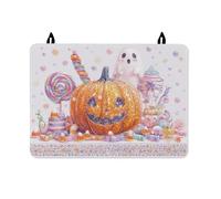 Pumpkin Stove Top Cover for Electric Stove, Halloween Festive Ghost Candy Halloween Orange Rubber Non-Slip Kitchen Cover for Counter Space Extension Cabin Kitchen Decor 28x20 Inch