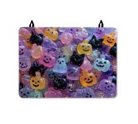 Pumpkin Stove Top Cover for Electric Stove, Halloween Festive Ghost Cat Halloween Violet Waterproof Flat Top Electric Protector Mat Kitchen Cooking Essentials 28x20 Inch