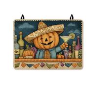 Pumpkin Stove Top Cover for Electric Stove, Halloween Festive Sombrero Cocktail Halloween Orange Pu Surface Rv Cover for Small Kitchen Spaces Home Kitchen Decor 28x20 Inch