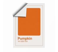 Pumpkin Swatch Typography Unframed Wall Art Print A3 (42×29.7cm), Wall Decor for Living Room, Bedroom, Office & Home, Art Gift