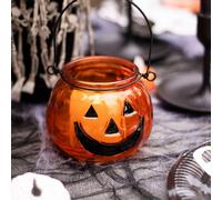 Pumpkin Tealight Holder With Handle 10Cm X 8Cm