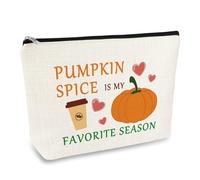 Pumpkin Themed Gifts Pumpkins Season Makeup Bag Pumpkin Lover Gifts for Women Halloween Cosmetic Bag Halloween Party Inspired Gift Bags Travel Make Up Pouch Friendship Friend Birthday Gift