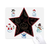 Pumpkin Tiling Pattern Halloween Christmas Snowman Family Star Mouse Pad