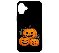 Pumpkin Trio Smiling Faces Case for iPhone 16 Plus