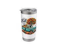 Pumpkin Truck Autumn Tree Fall Thanksgiving It's Fall Y'all Stainless Steel Insulated Tumbler