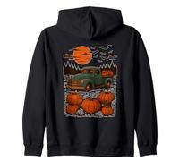Pumpkin Truck Under Harvest Moon Zip Hoodie