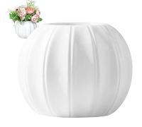 Pumpkin Vase 4.5 Inch Tall Ceramic Pumpkin Planter Unique Mini Plant Pot Dried Flower Arrangement Vase Decor for Fall Harvest Thanksgiving Halloween White Pumpkin Vase