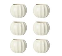 Pumpkin Vase, Creative Pumpkin Ceramic Flower Pot, Halloween and Thanksgiving Decorations for Dry Flower, Plant Ornaments Jars for Home and Party (Beige, M)