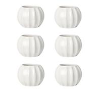 Pumpkin Vase, Creative Pumpkin Ceramic Flower Pot, Halloween and Thanksgiving Decorations for Dry Flower, Plant Ornaments Jars for Home and Party (White, L)