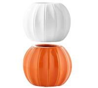Pumpkin Vases For Flowers, Pumpkin Vase 4.5 Inch Tall Ceramic Planter Unique Mini Plant Pot Dried Flower Arrangement Vase Decor for Fall Harvest Thanksgiving Halloween White