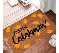 Pumpkin Welcome Doormats, Autumn Coir Doormat Large,Rustic Non-Slip Hello Autumn Door Mat for Farmhouse Thanksgiving Harvest Halloween Outdoor Indoor Entrance Floor Porch Home Decor 60 * 40cm (C)