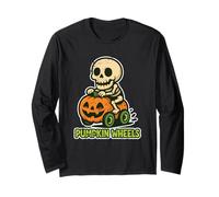 Pumpkin Wheels Skeleton Rider Long Sleeve T-Shirt