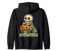Pumpkin Wheels Skeleton Rider Zip Hoodie